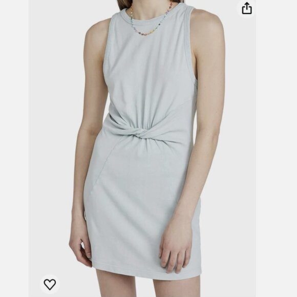 l*space Dresses & Skirts - L*Space Blue‎ Mint Stretch Sleeveless Twist Front Athleisure Mini Dress Large